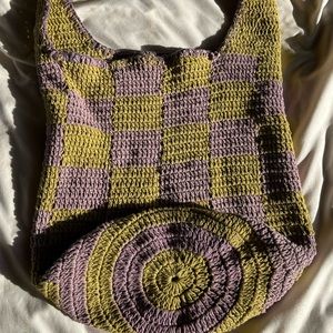 Urban Outfitters Purple and green crochet bag!